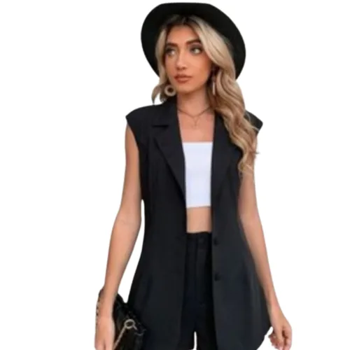Conjunto para damas con short y blazer sin mangas - Image 6